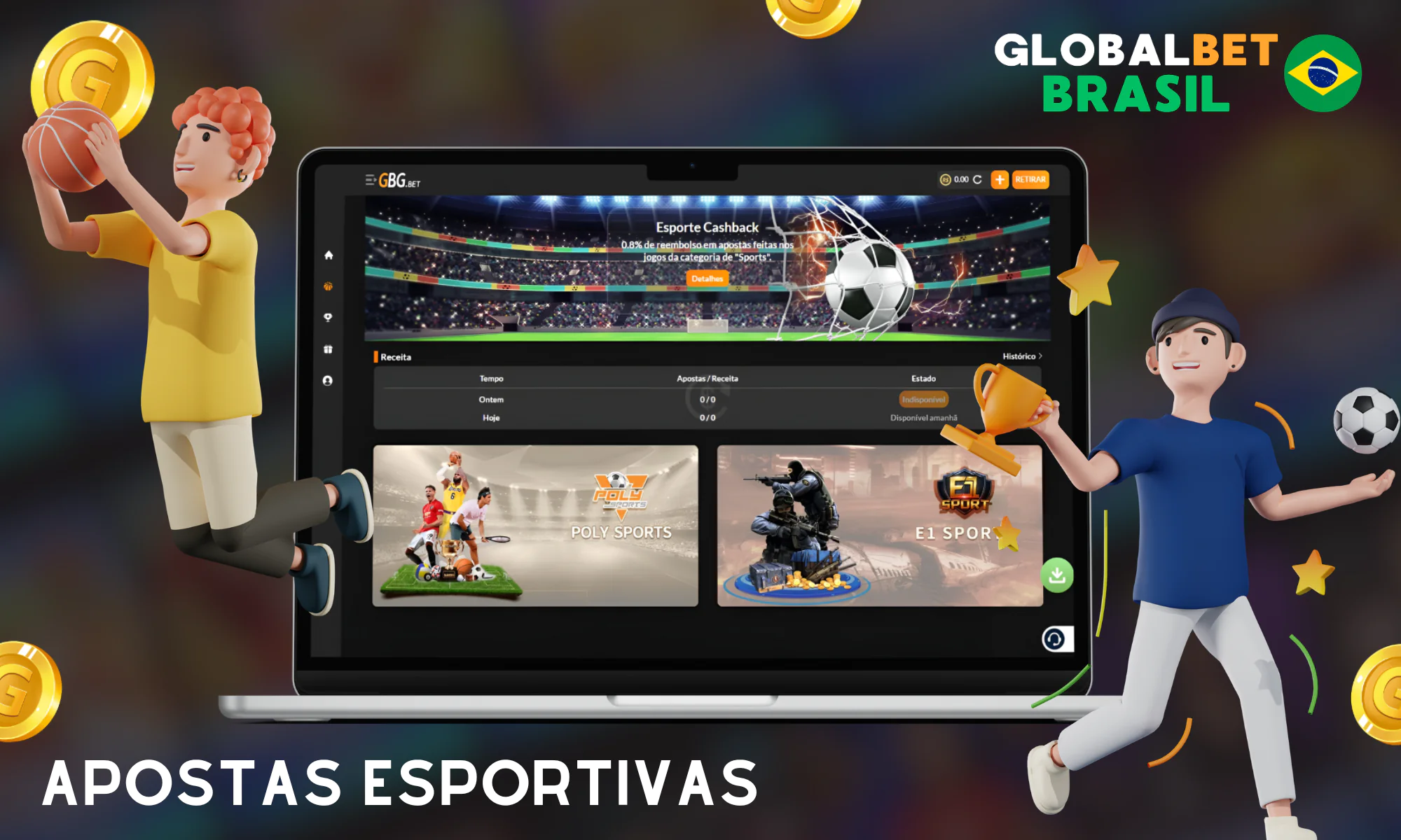 Mais de 20 tipos de eventos esportivos e apostas esportivas na Globalbet
