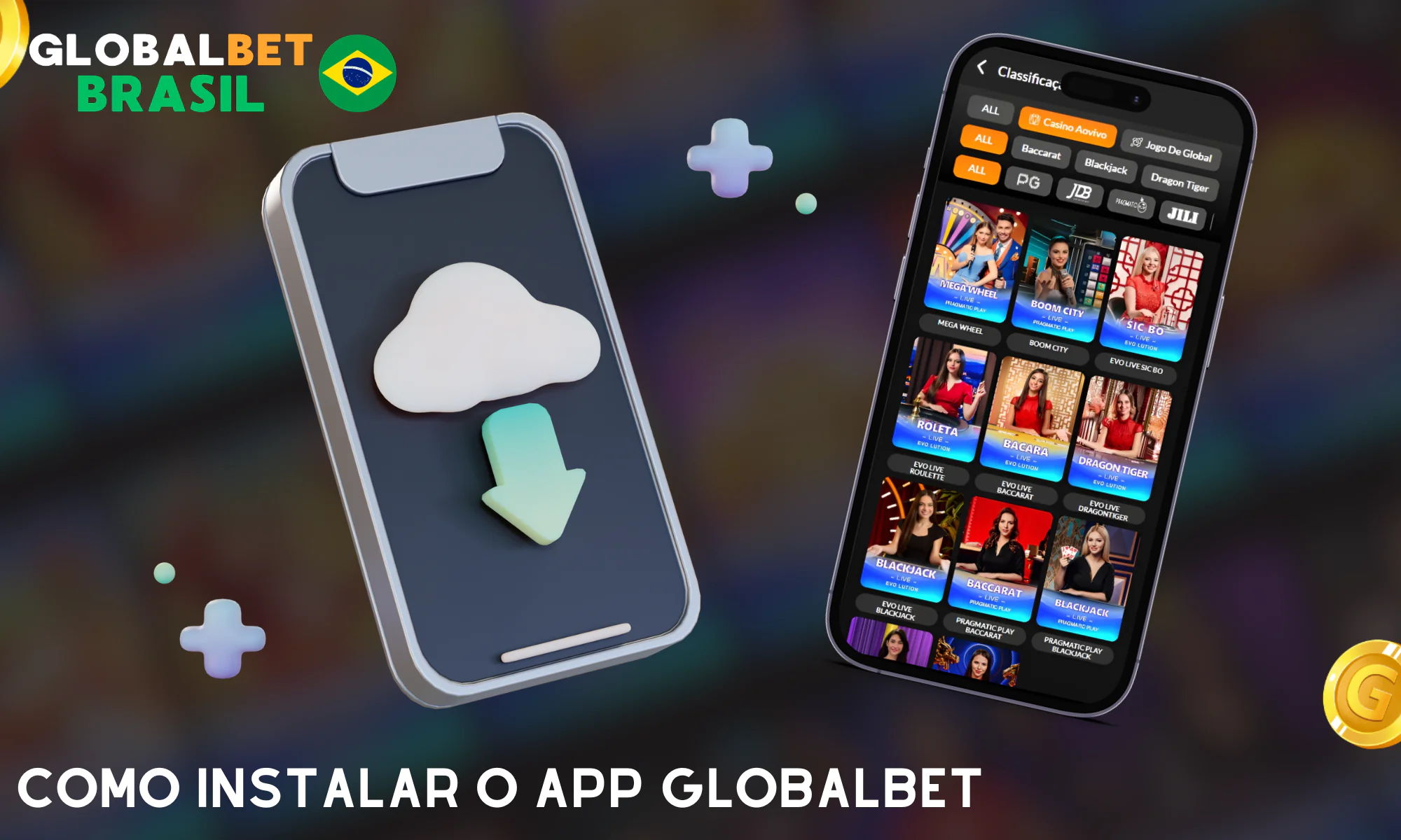 Etapas para instalar o aplicativo Globalbet